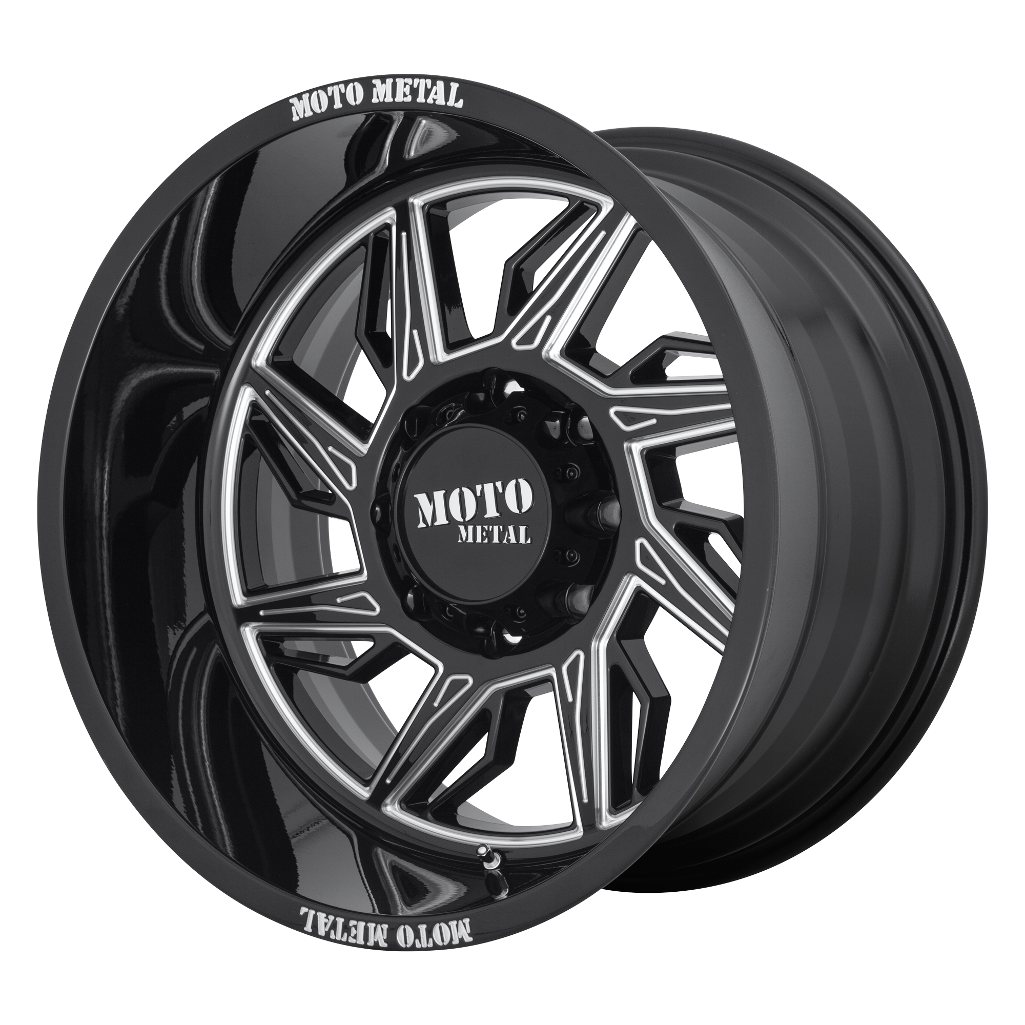 Moto Metal MO997 HURRICANE 20x12 -44 8x170/8x6.7 Gloss Black Milled - Left Directional