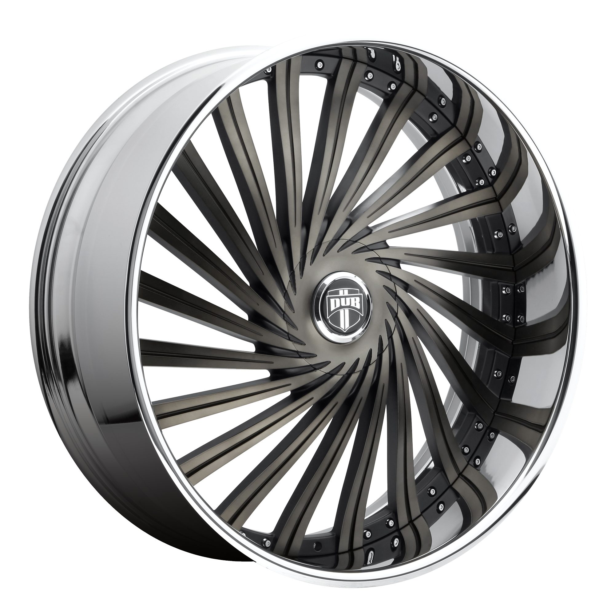 DUB 2PC S241 DAZED 28x10 5 5x120.65/5x127/5x4.75/5.0 MATTE BLACK DOUBLE DARK TINT