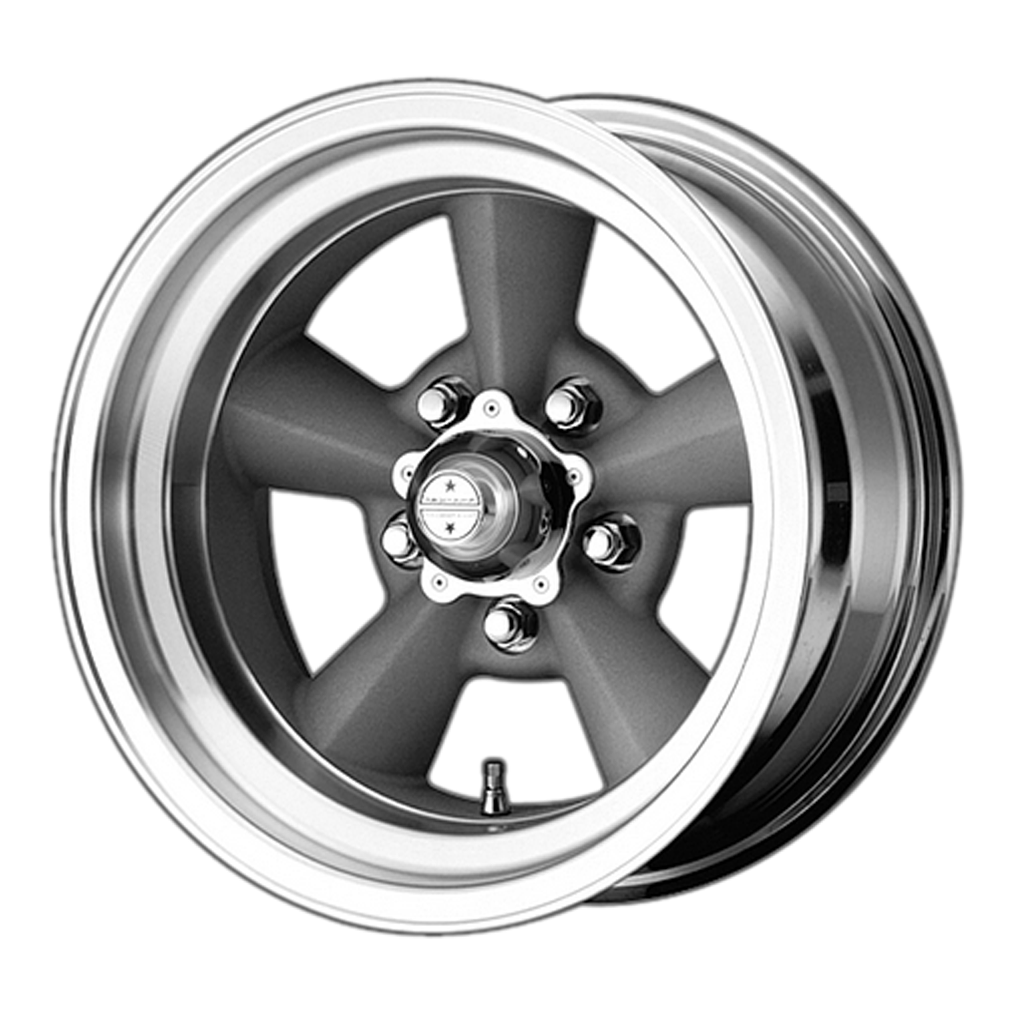 American Racing Vintage VN309 TT O 15x8.5 -24 5x114.3/5x4.5 Vintage Silver Machined Lip