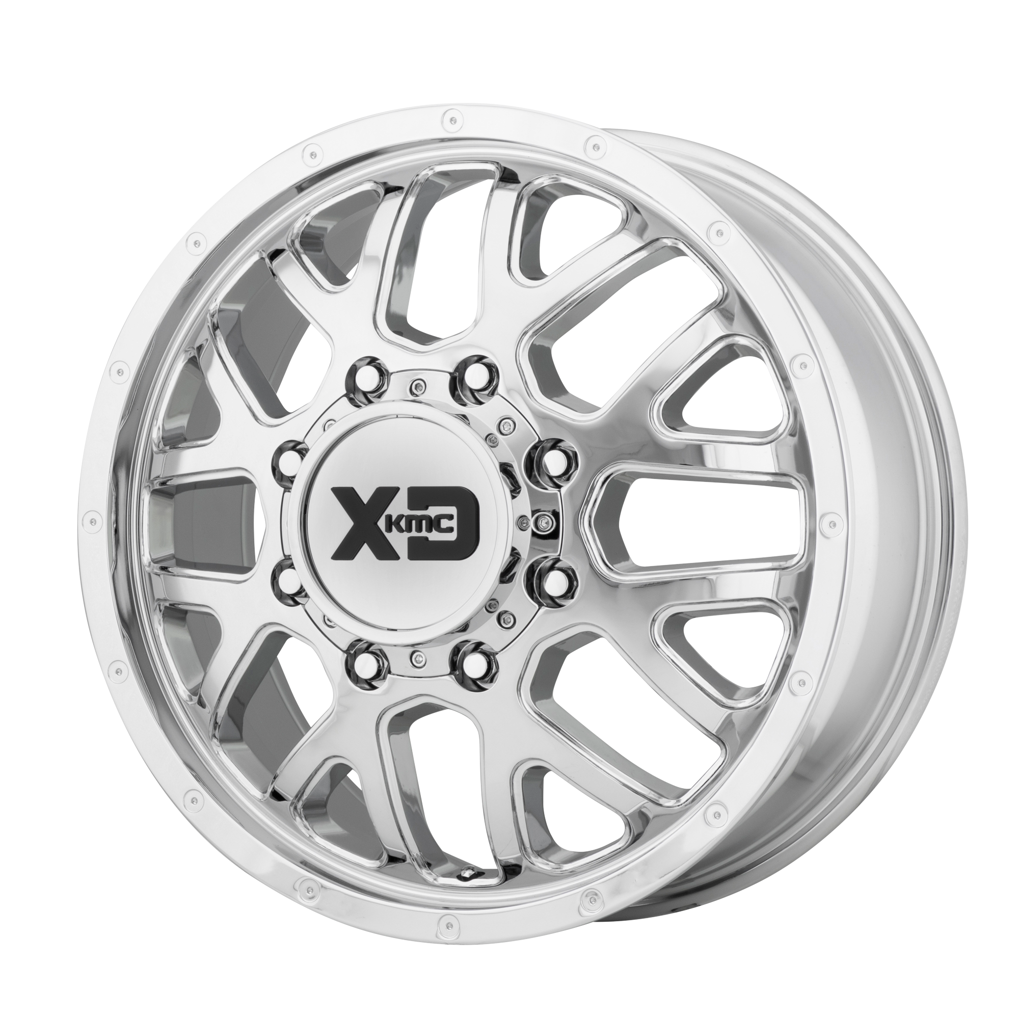 XD XD843 GRENADE DUALLY 17x6.5 111 8x165.1/8x6.5 Chrome - Front