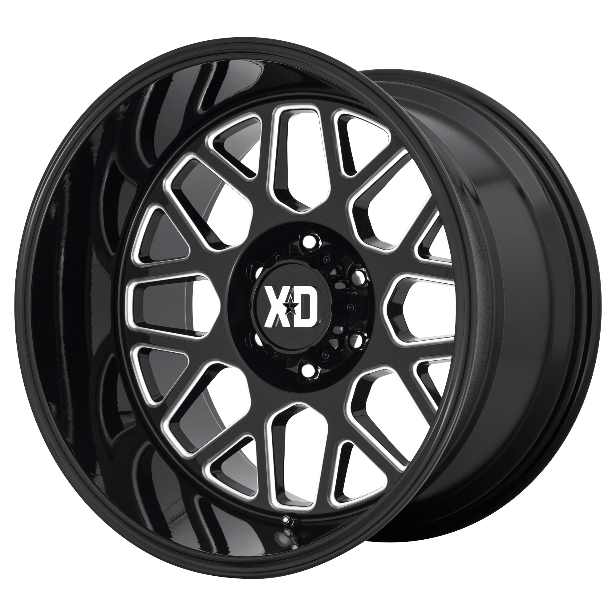 XD XD849 GRENADE 2 24x12 -44 6x139.7/6x5.5 Gloss Black Milled