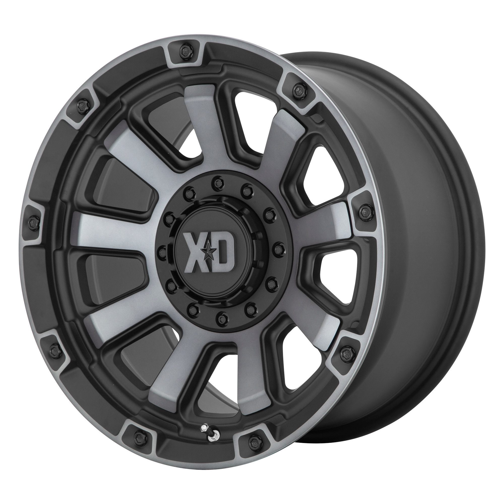 XD XD852 GAUNTLET 17x9 0 5x127/5x139.7/5x5.0/5.5 Satin Black With Gray Tint
