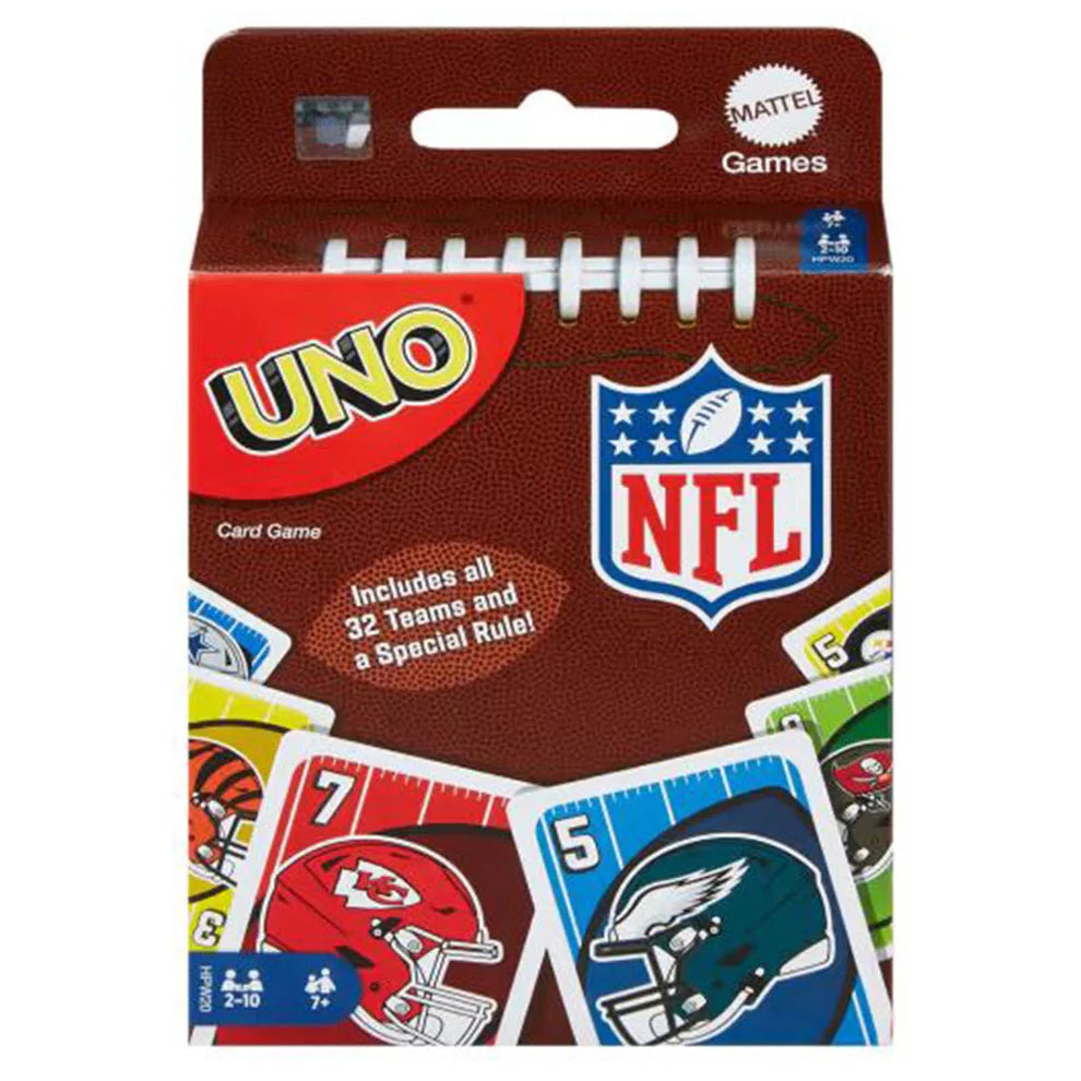 UNO NFL Card Game For Kids, Adults And Family Night, Features All 32 NFL Teams