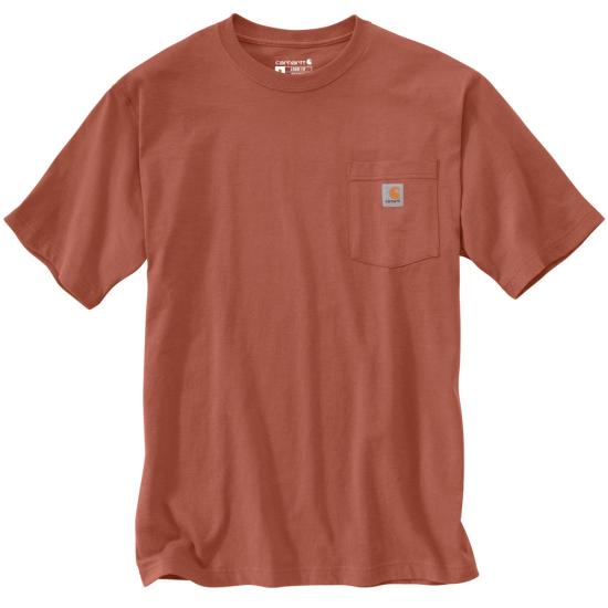 Carhartt Loose Fit Heavyweight Short-Sleeve Pocket T-Shirt (Terracotta) Size XLT