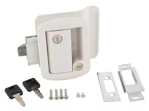 AP Products | Travel Trailer Entry Lock | 013-571 | White