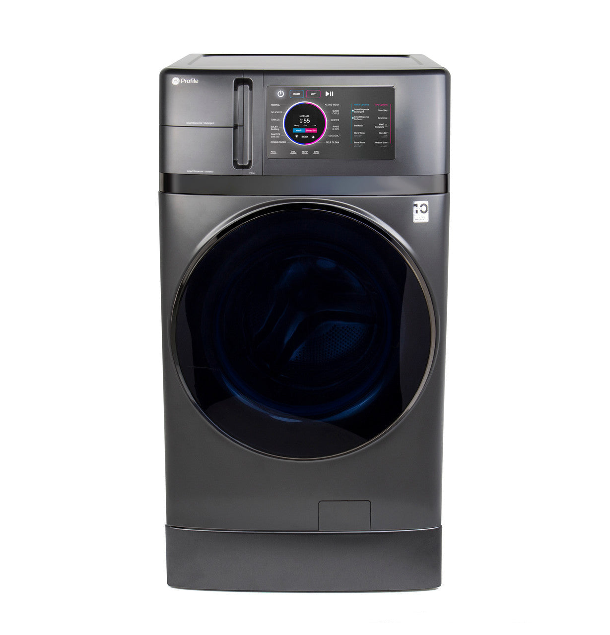 GE Appliances | UltraFast Washer/Dryer Combo | PFQ97HSPVDS | with Ventless Heat Pump Technology | 4.8 cu. ft.