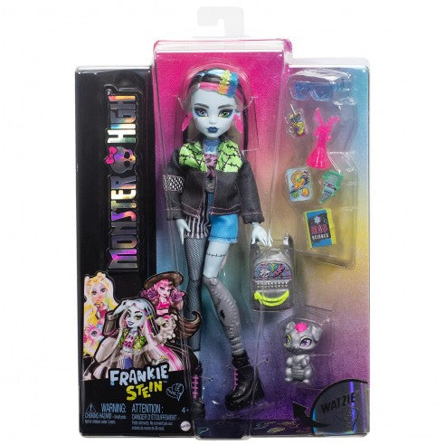 Monster High Frankie Stein Fashion Doll With Pet Watzie And Accessories