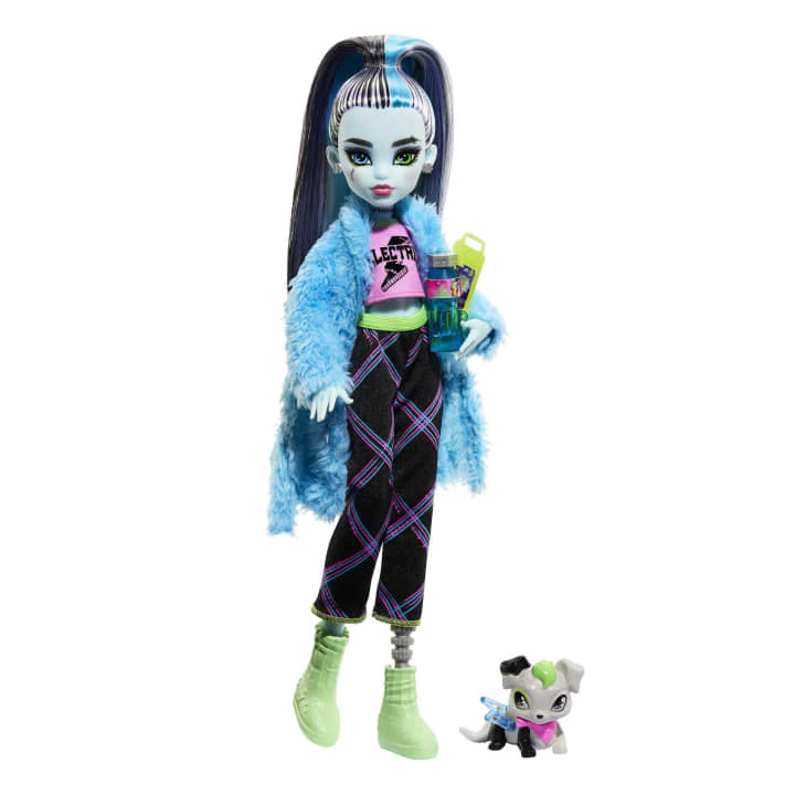 Monster High Doll And Sleepover Accessories, Frankie Stein, Creepover Party
