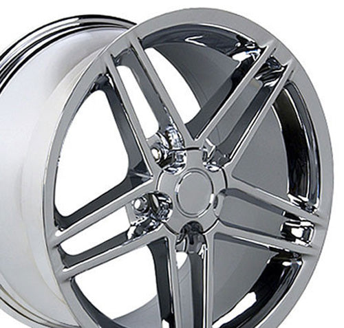 19" Replica Wheel CV07B Fits Chevrolet Corvette C6 Z06 19x10 Chrome Wheel