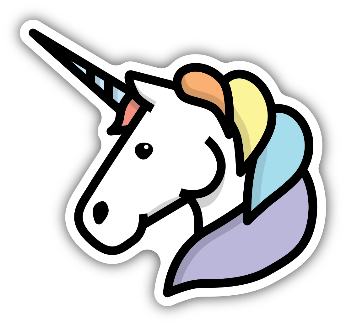 Unicorn Head Sticker