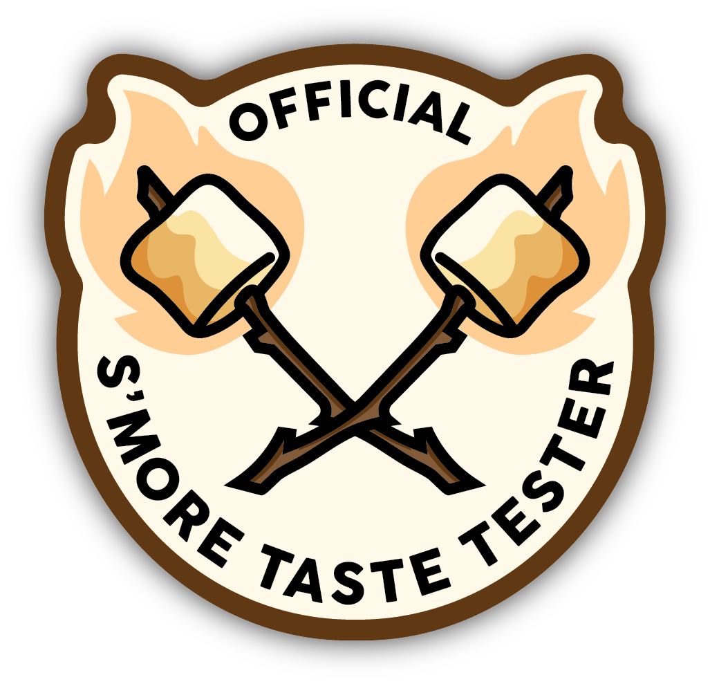 Official S'Mores Taste Tester Sticker