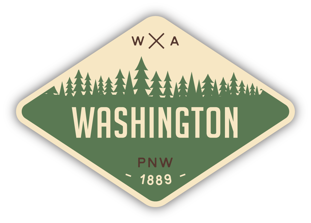 Washington Trees Large Sticker