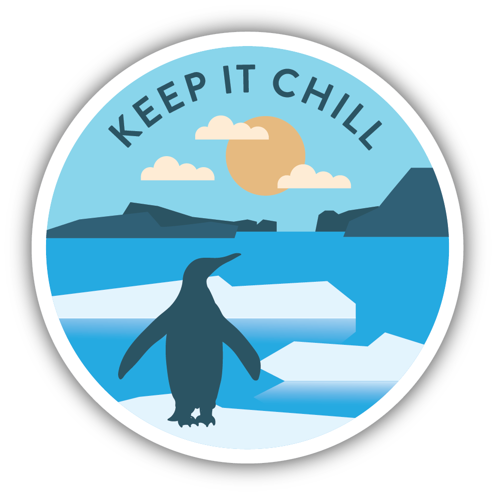Keep It Chill Penguin Sticker