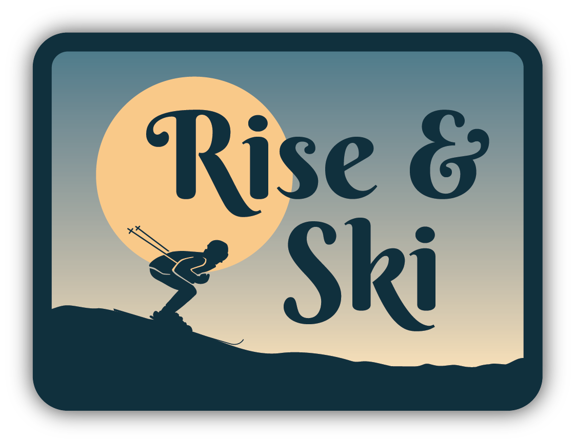 Rise And Ski Large Sticker