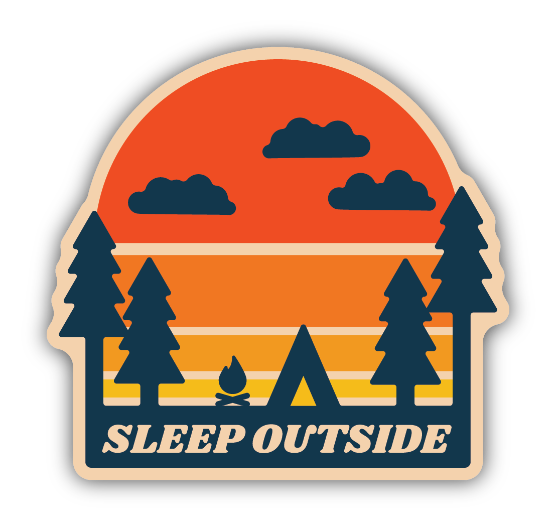 Sleep Outside Sticker