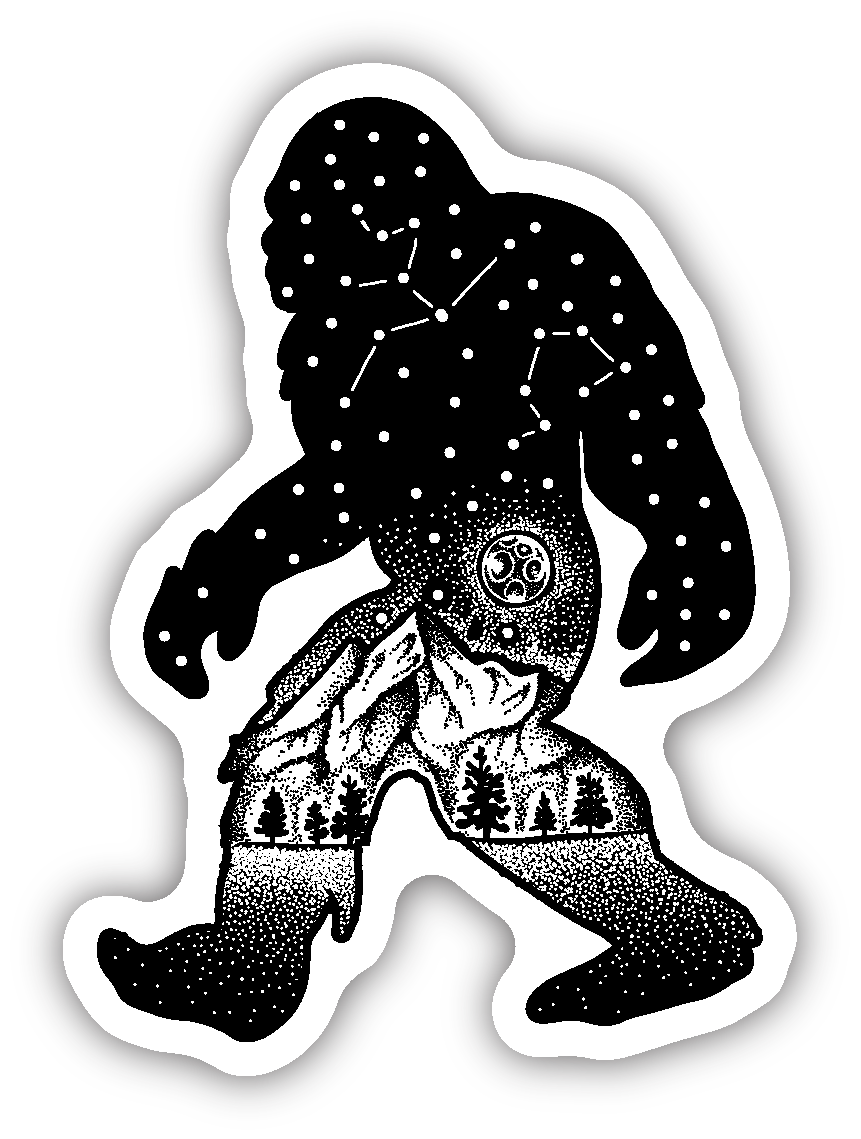 Sasquatch Constellation Large Sticker