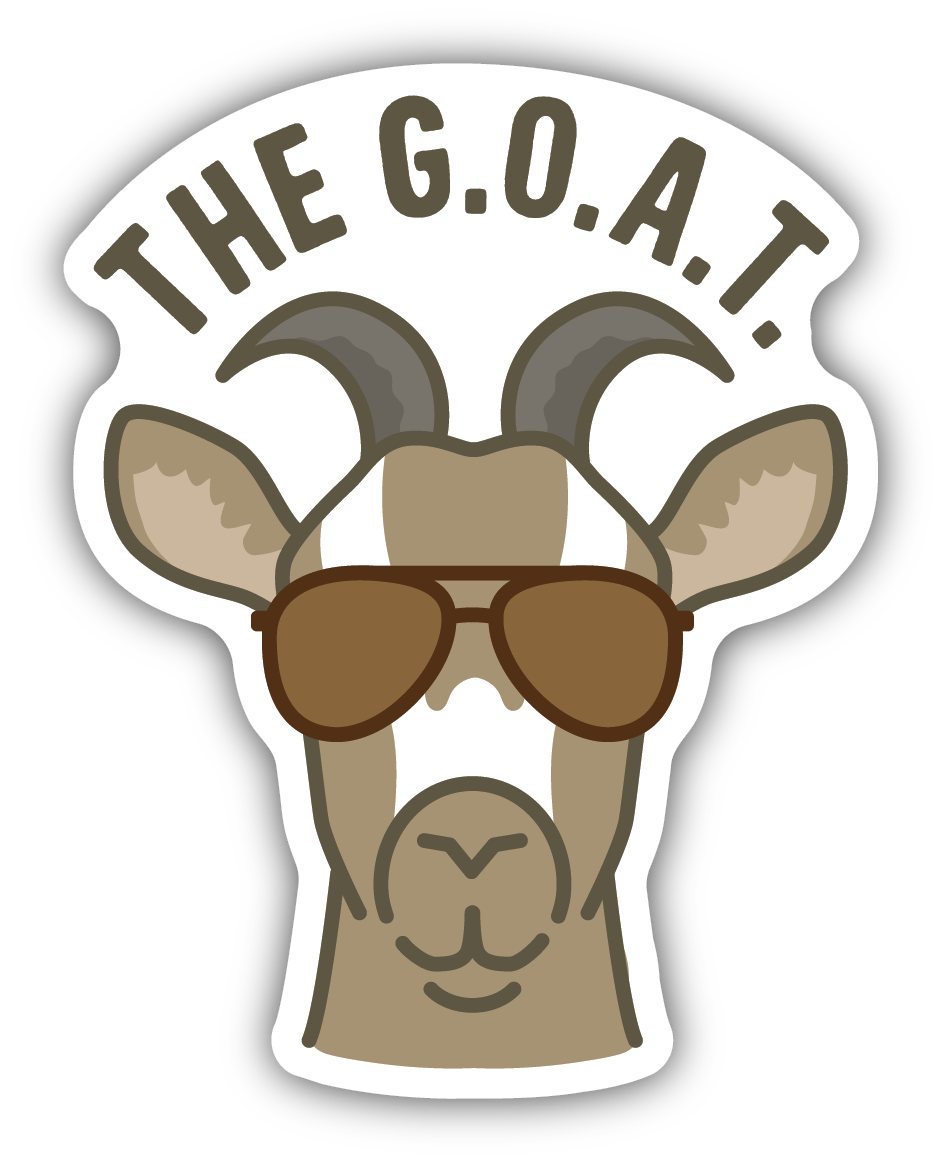 Sunglasses Goat Sticker