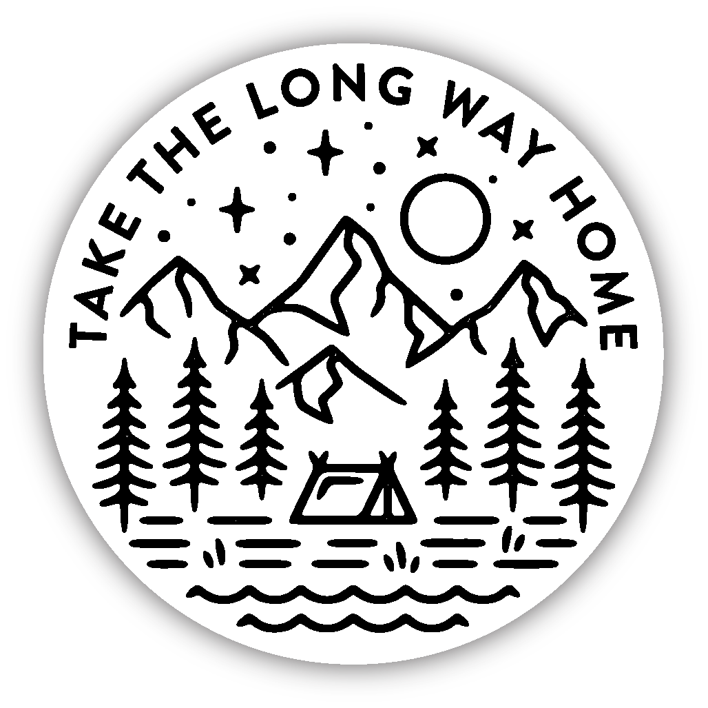 Take The Long Way Home Large Sticker