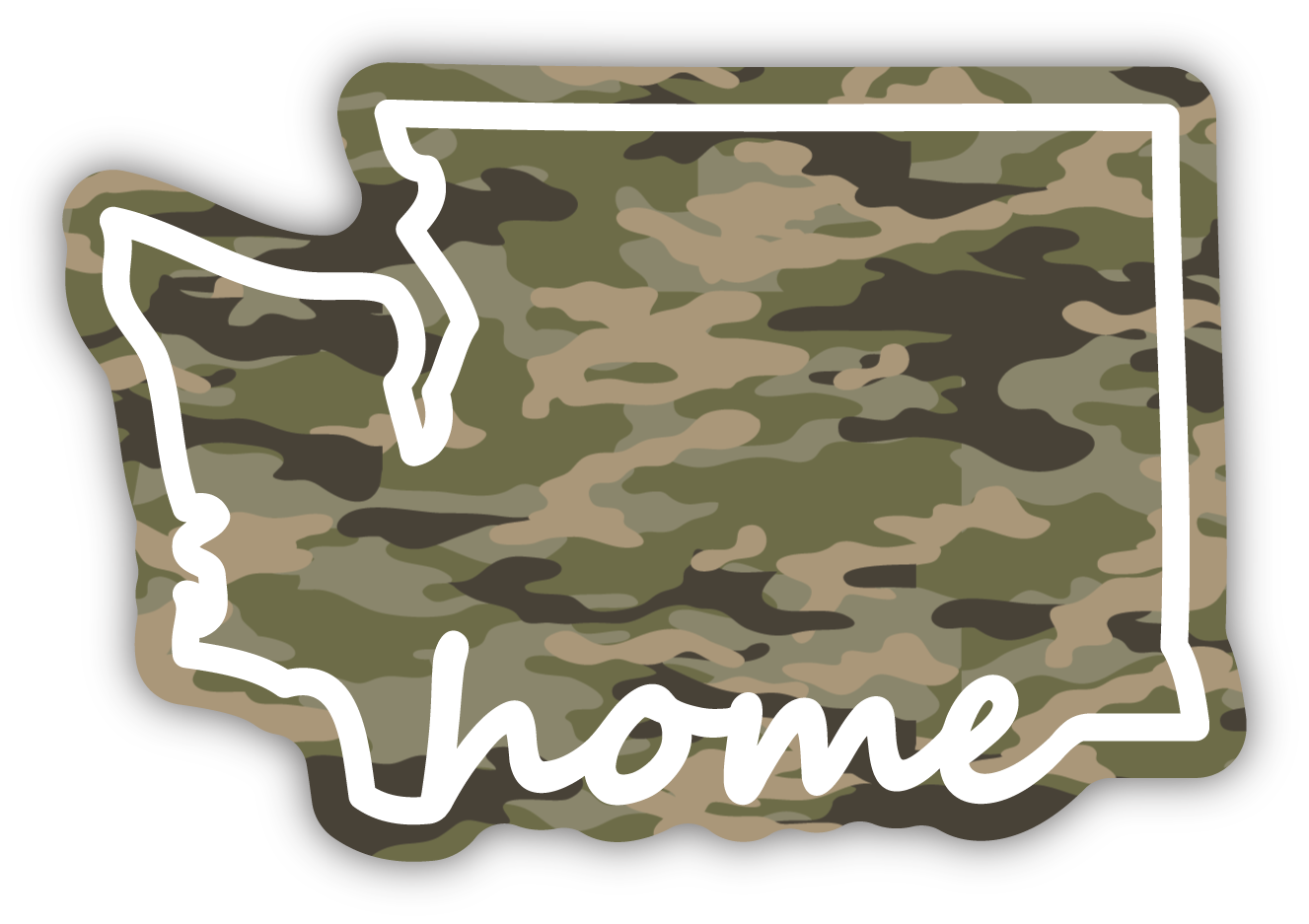 WA Outline Camo Sticker