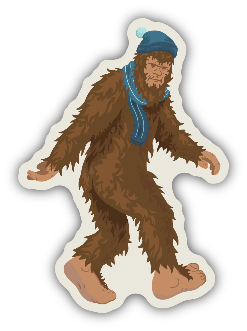 Winter Sasquatch Sticker