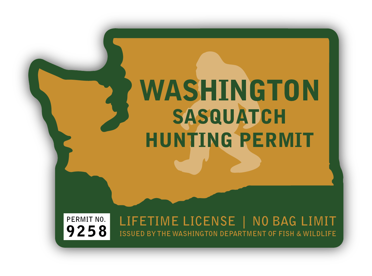 WA Sasquatch Permit Sticker