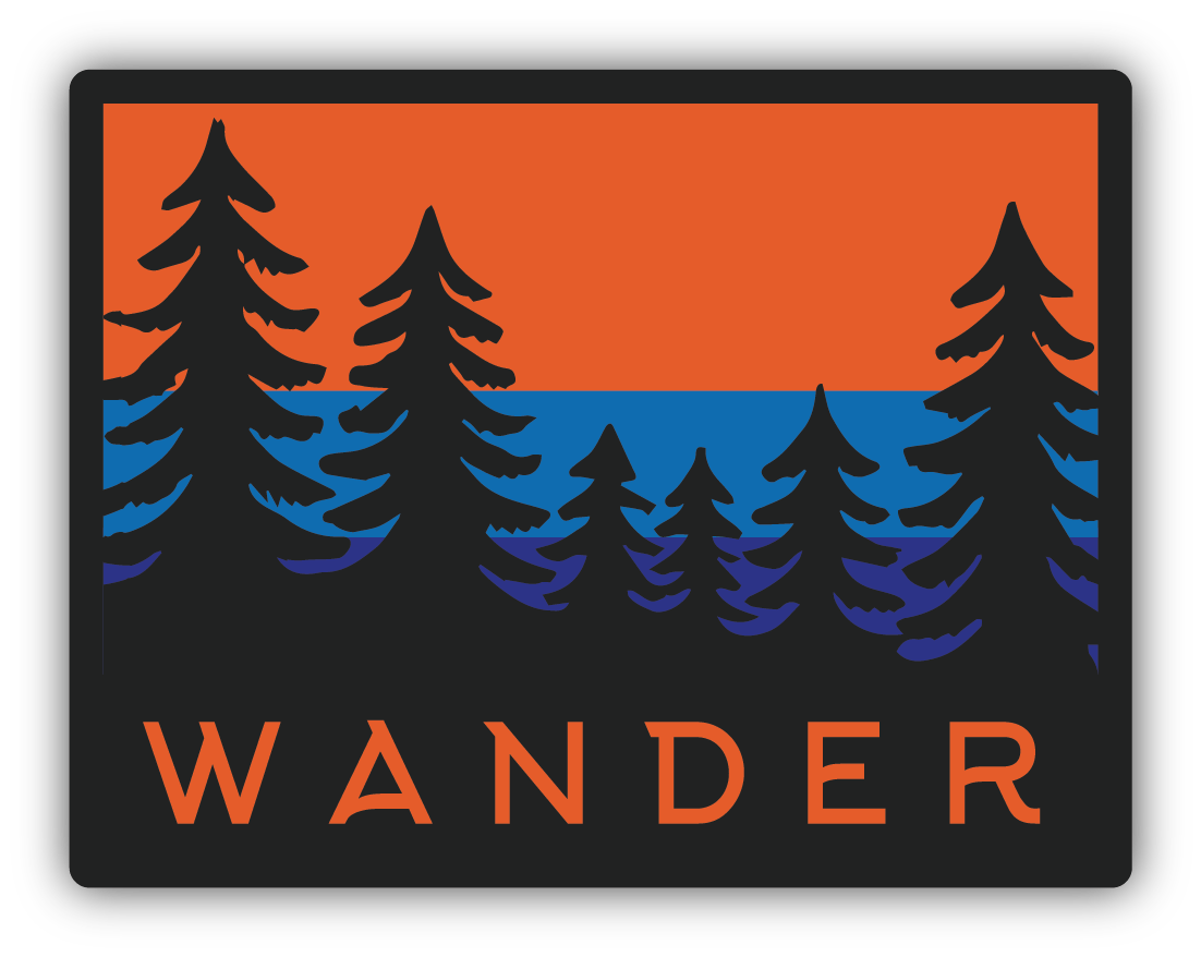 Wander Trees Large Sticker