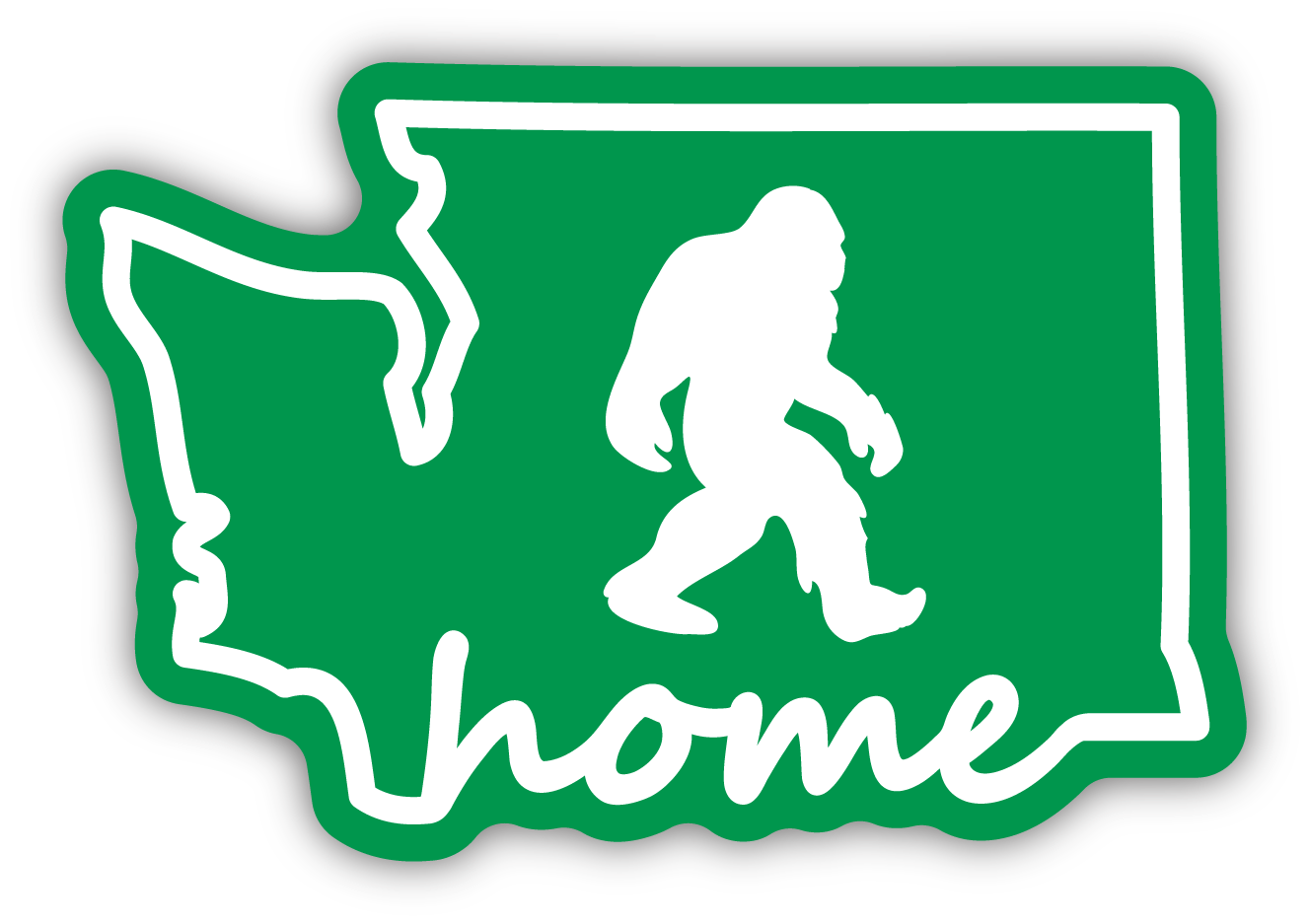 WA Outline Sasquatch Home Sticker