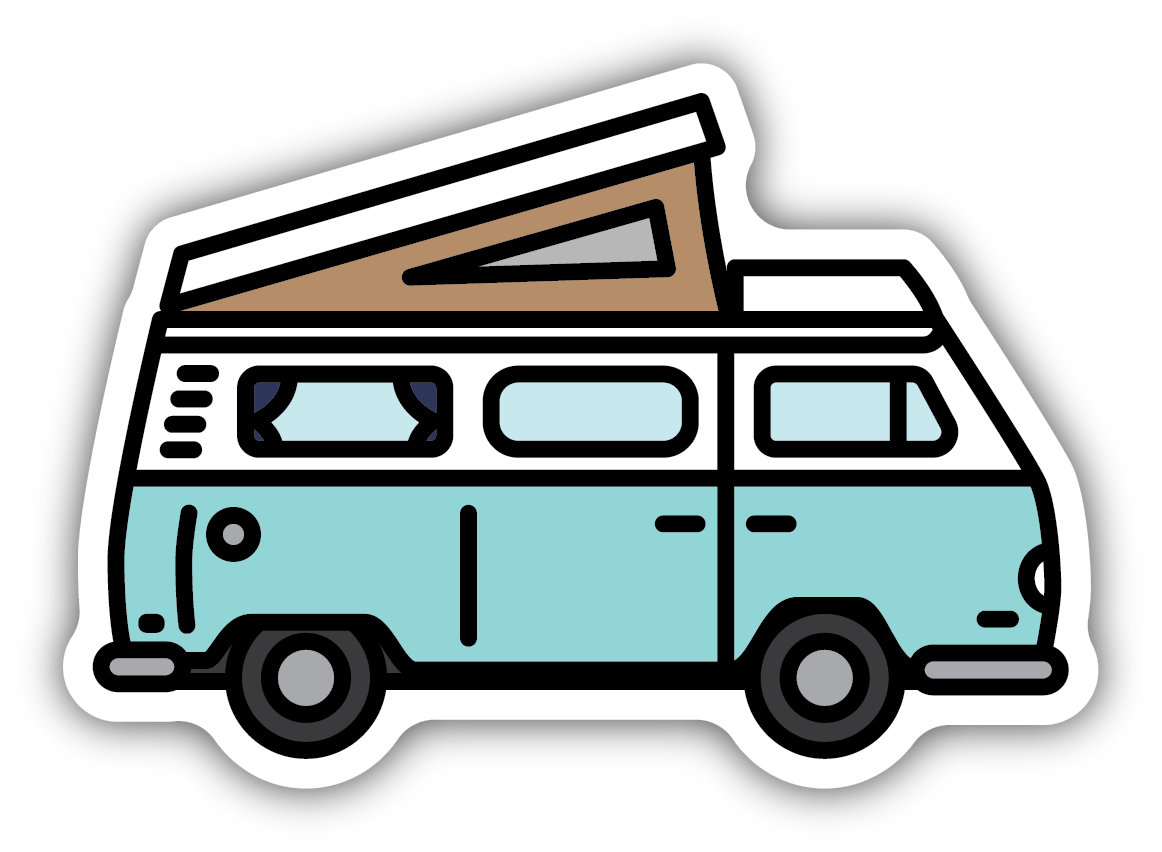 Pop-top Camper Large Sticker