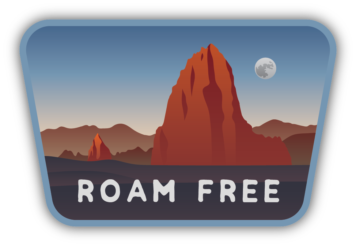 Roam Free Large Sticker