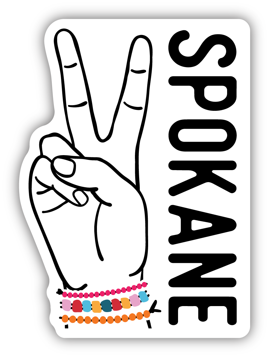Spokane Peace Sign Sticker