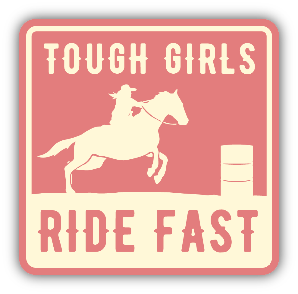 Tough Girls Ride Fast Sticker