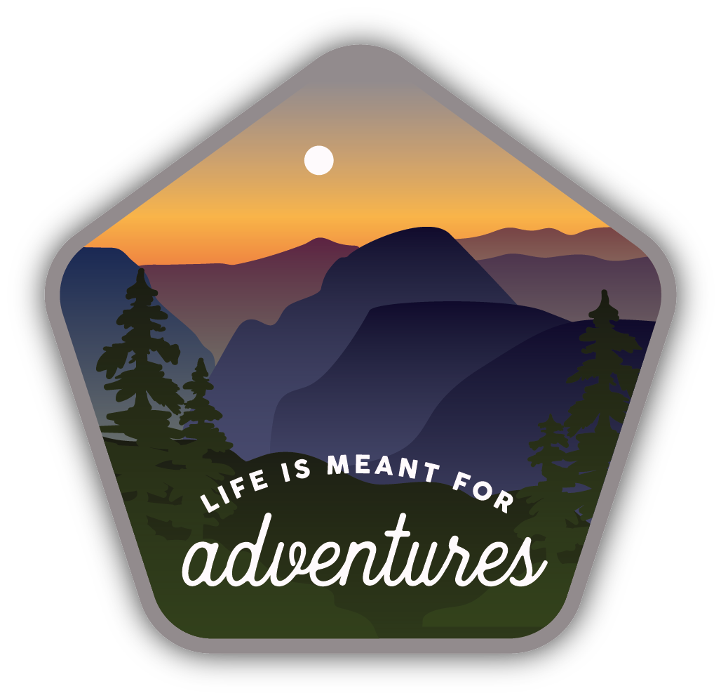 Sunset Mountain Large Sticker