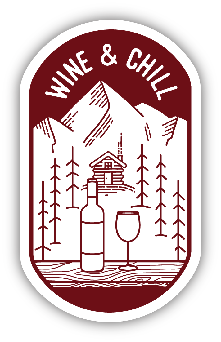 Wine & Chill Large Sticker