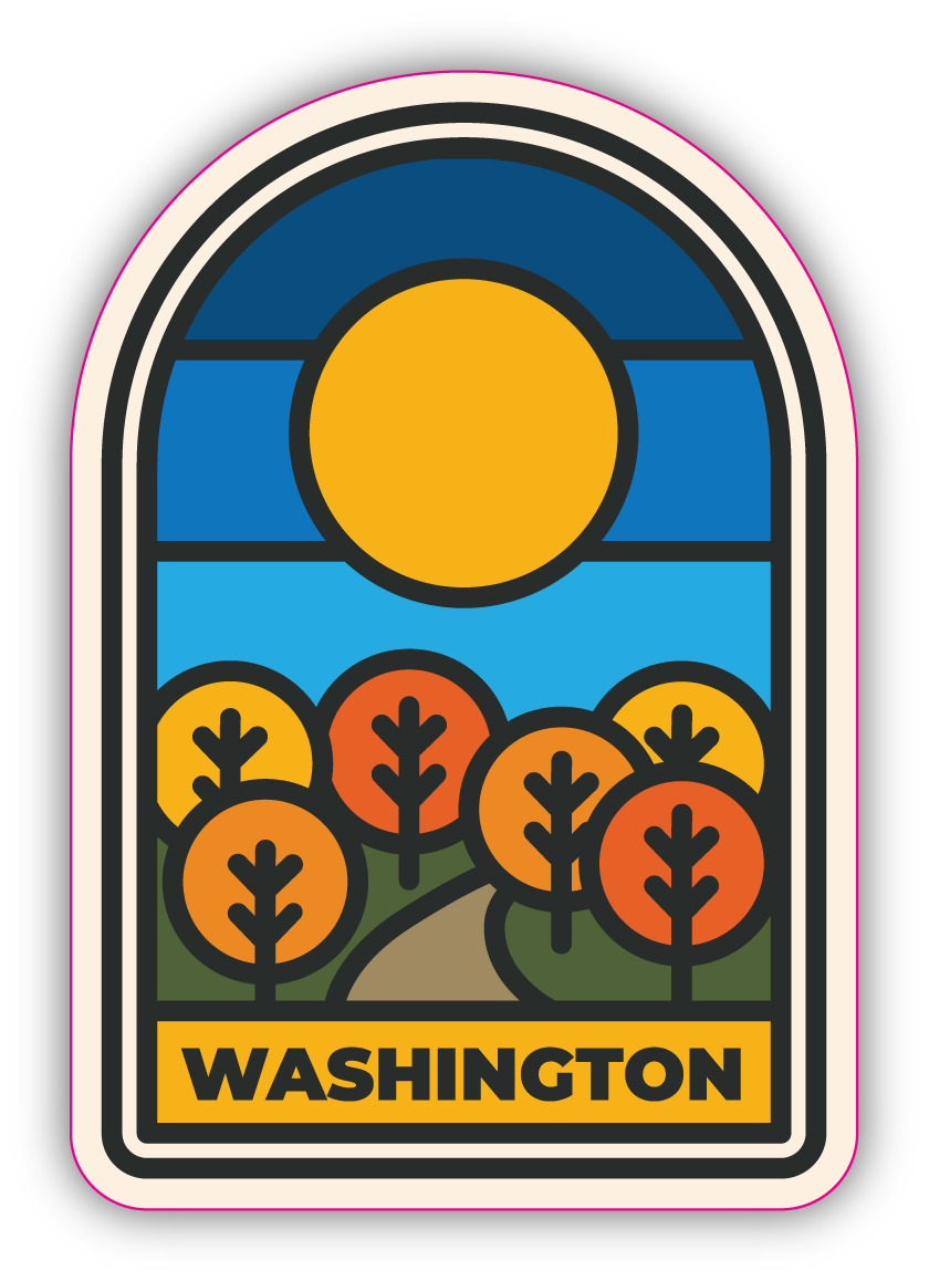 WA Fall Trees Sticker