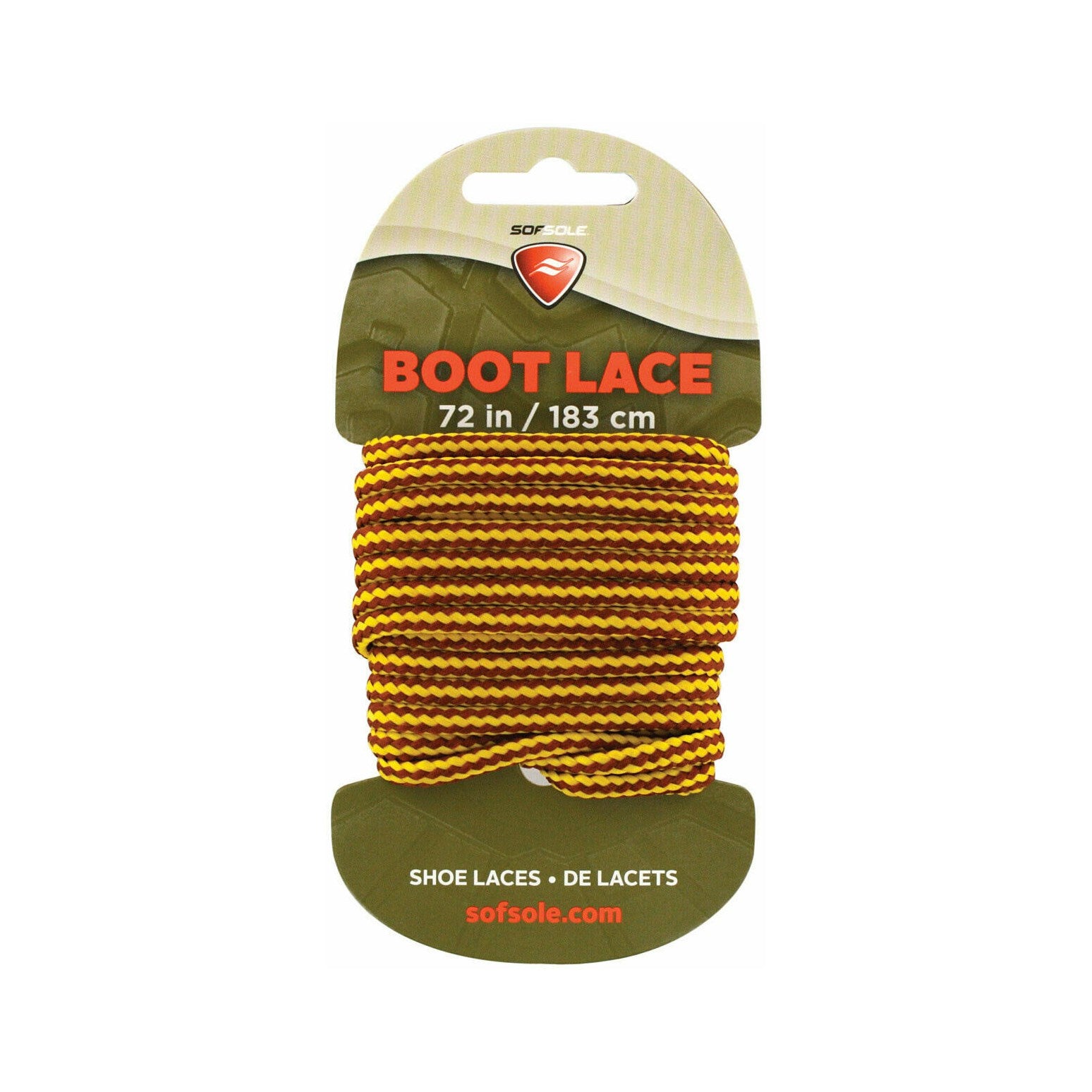 Sof Sole 72" Gold/Brown Waxed Boot Laces