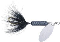 Yakima Bait Worden's Rooster Tail 1/6 Oz Single Hook Spinner (Black)