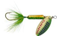 Yakima Bait Worden's Rooster Tail 1/6 Oz Single Hook Spinner (Metallic Gold Green Pirate)