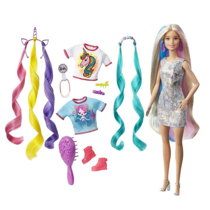 Barbie Fantasy Hair Fashion Doll - Colorful Blonde