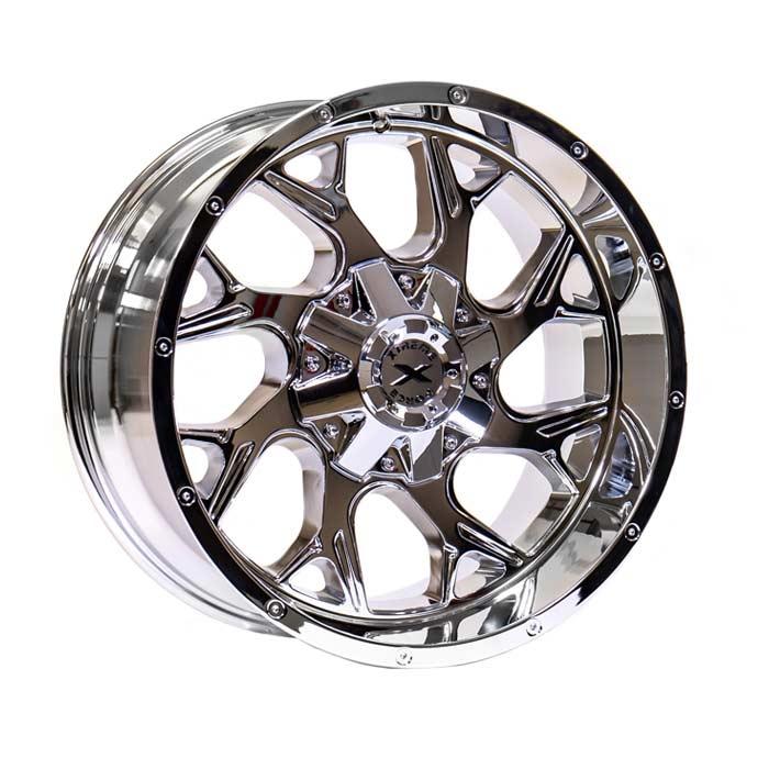 Xtreme Force Raptor 20x10 -25 8x165.1 (8x6.5) Chrome (Wheel and Tire Package)