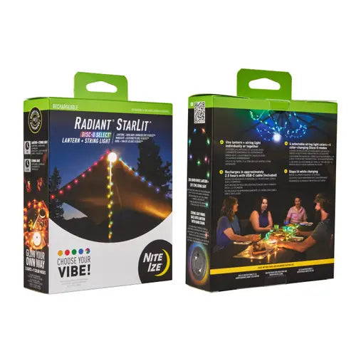 Radiant® StarLit™ Rechargeable Lantern + String Light - Disc-O Select™