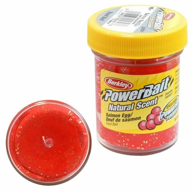 Powerbait Natural Scent Glitter Trout Bait (Salmon Egg Red)