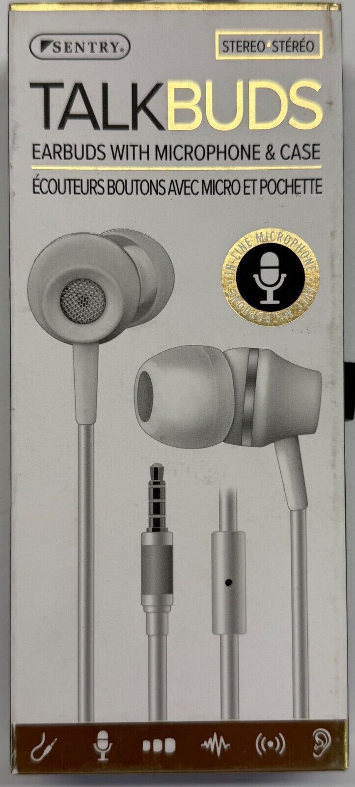 Sentry "TALKBUDS" Earbuds W/microphone & Case