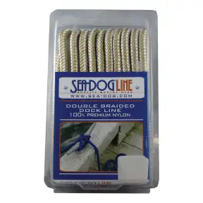 Sea-Dog Double Braid Dock Line - 3/8" x 10 ft. (Gold/White)