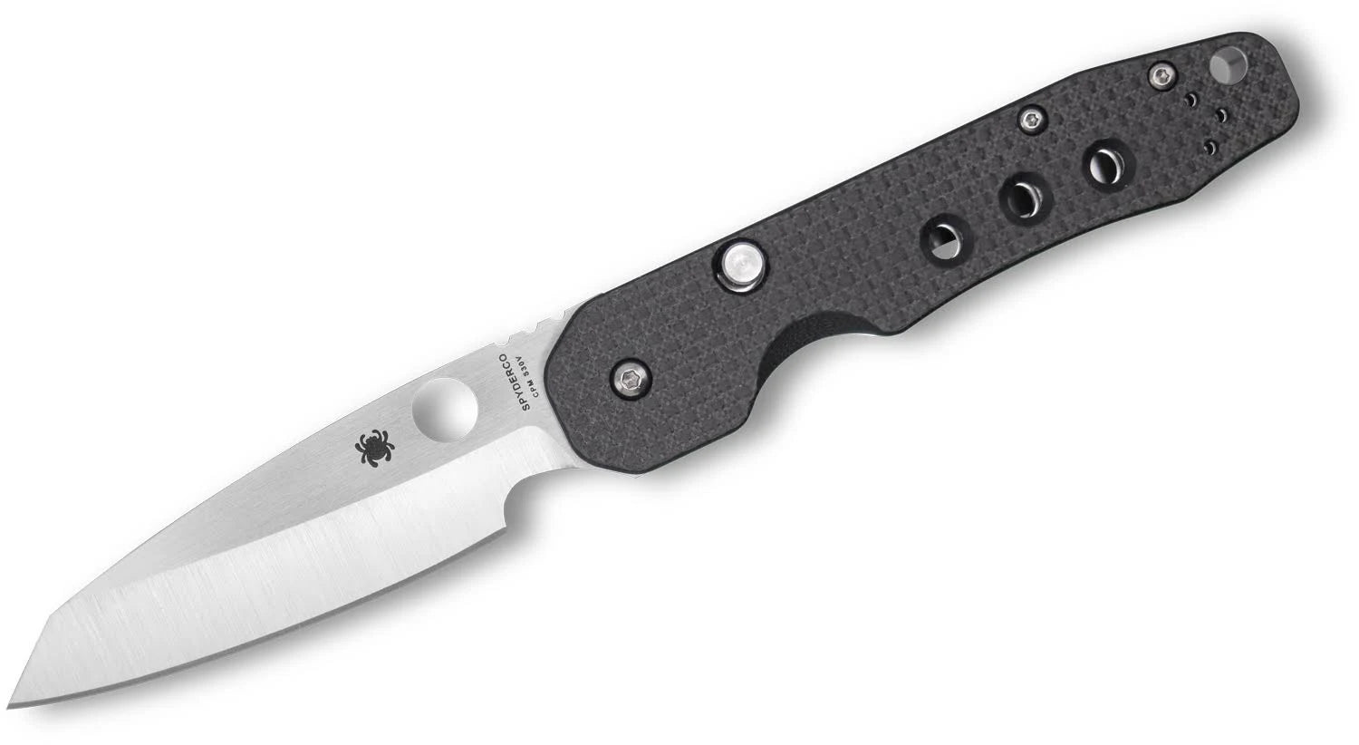Spyderco Kevin Smock Folding Knife 3.45" S30V Satin Plain Blade