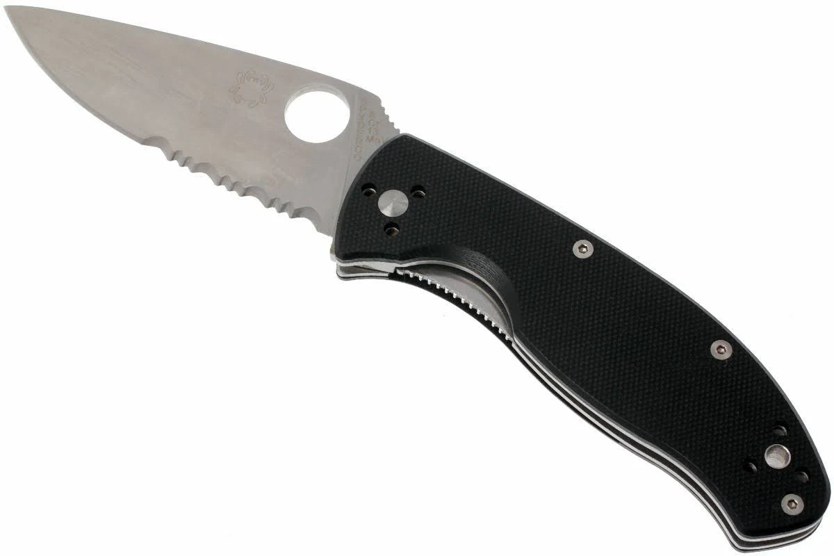 Spyderco Tenacious Folding Knife 3-3/8" Combo Blade