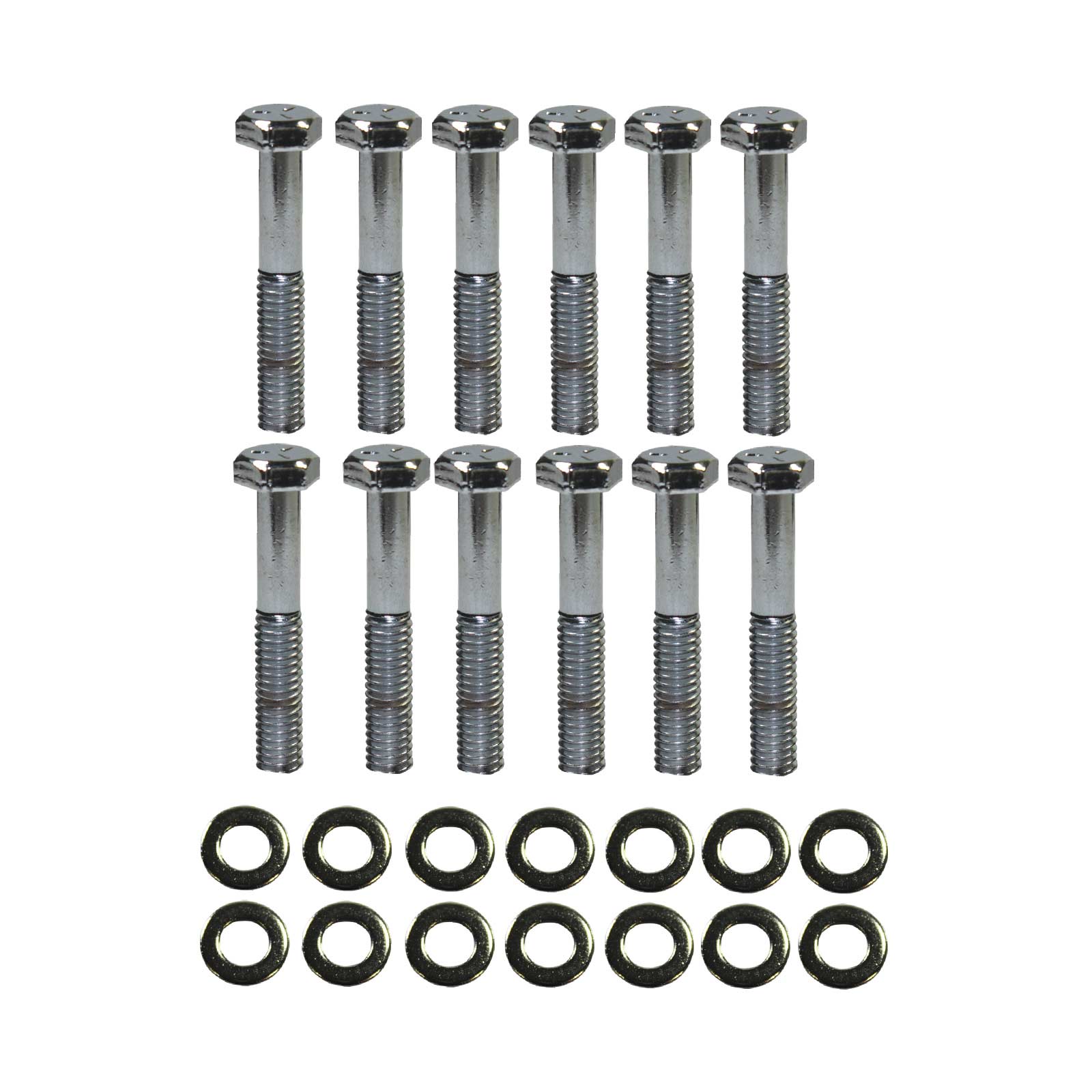 Ford Small Block Chrome Steel Hex Head Intake Manifold Bolt Kit