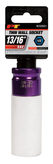 1/2 in. Dr. 13/16 in. Thin Wall Socket