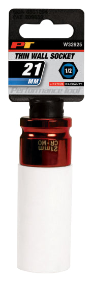 1/2 in. Dr. 21 mm Thin Wall Socket